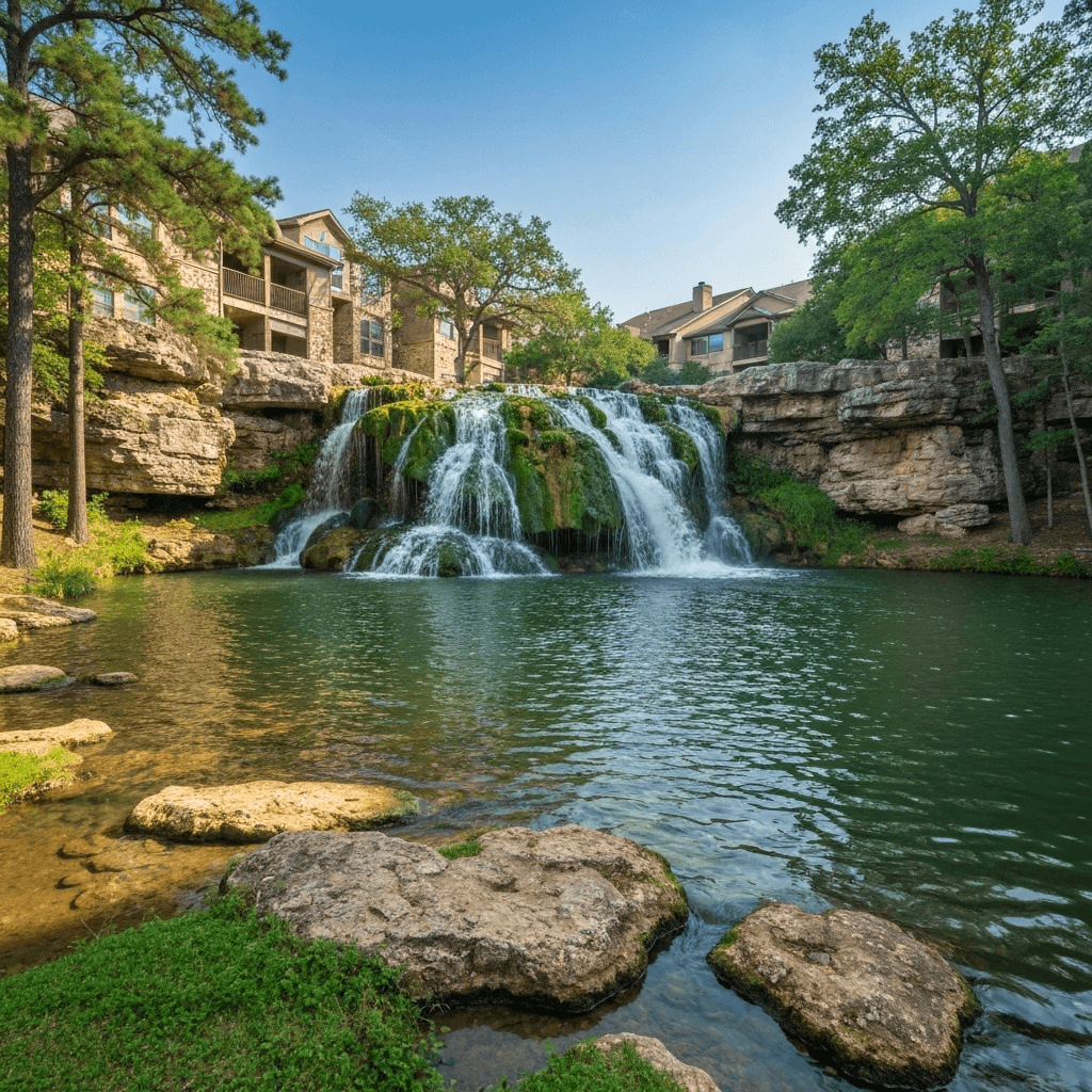 Cottonwood Shores waterfront on Lake LBJ